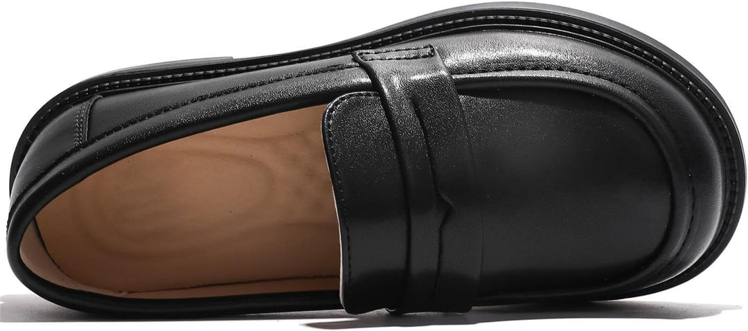 PPXID Mädchen Mokassins Slipper Prinzessin Ballerina Schule Halbschuhe 26 EU Schwarz, 26 EU Schwarz