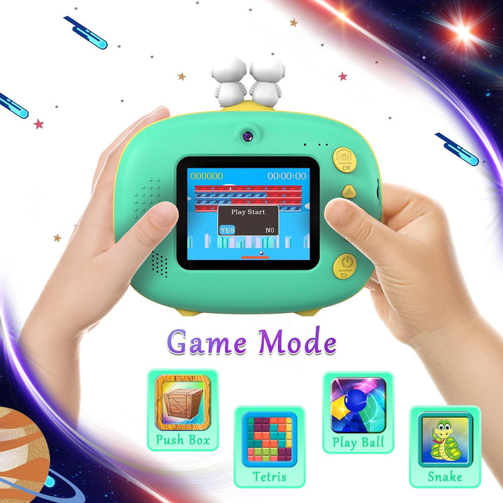 ULEWAY Kinderkamera Sofortbildkamera, Digitalkamera für Kinder mit Druckpapier & 32G TF Karte, Video