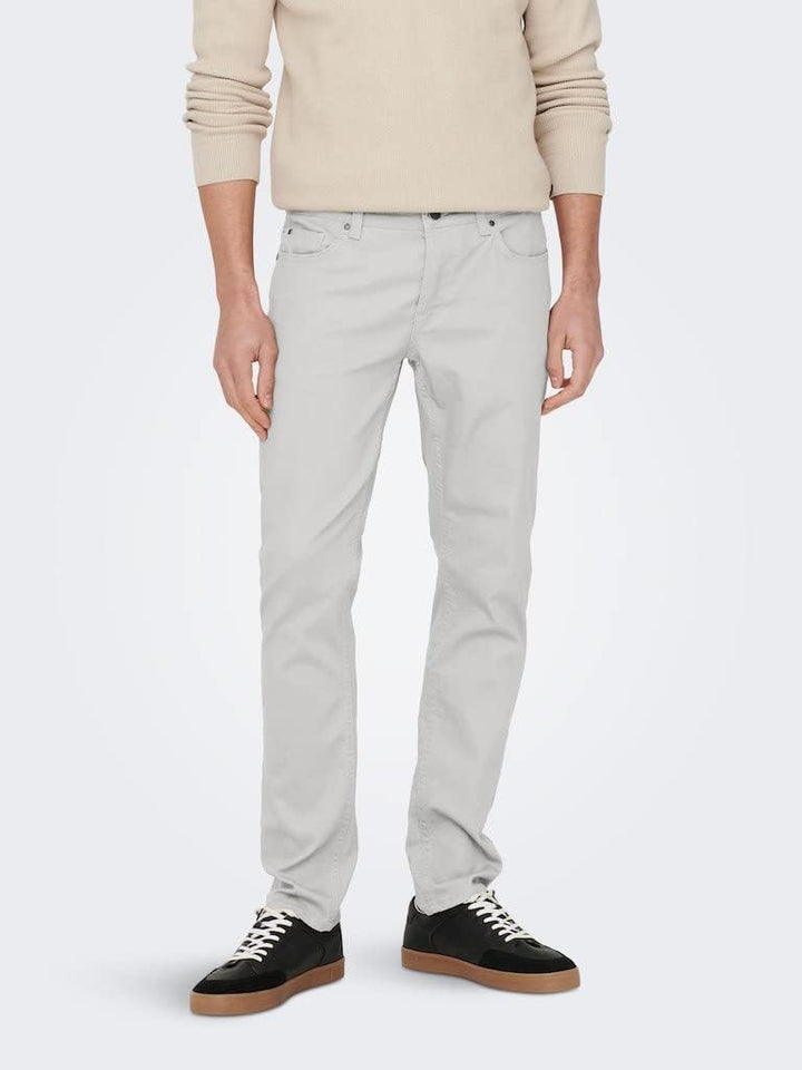 ONLY & SONS Male Hose Slim Fit Hose 31W / 34L Weiss, 31W / 34L Weiss
