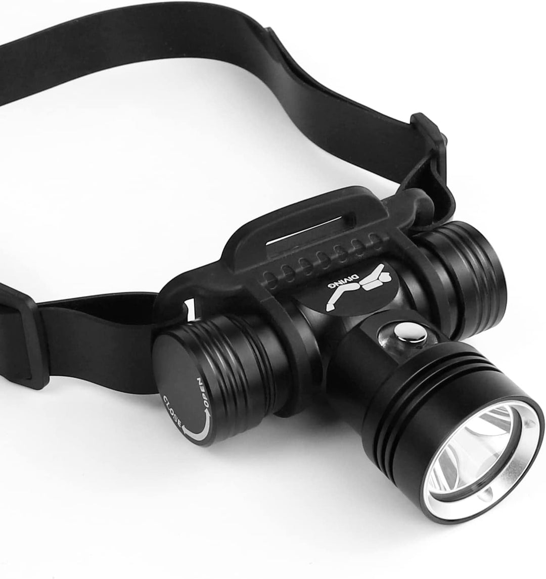 WINDFIRE Taucher Stirnlampe, 8000 Lumen Superhelle Wiederaufladbare Taucher Stirnlampe, Unterwasser