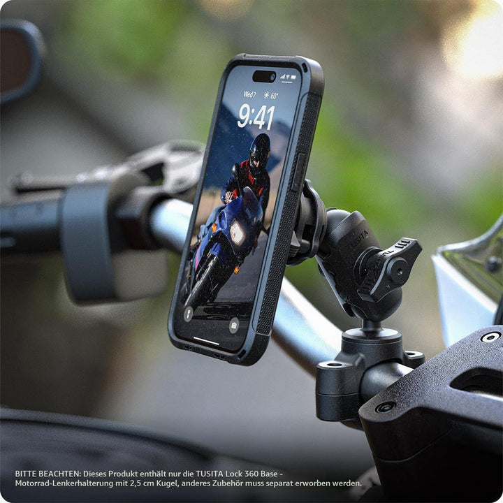 TUSITA Motorrad Halterung Lenker Schienenbasis mit B Grösse 1" Kugel - Klein