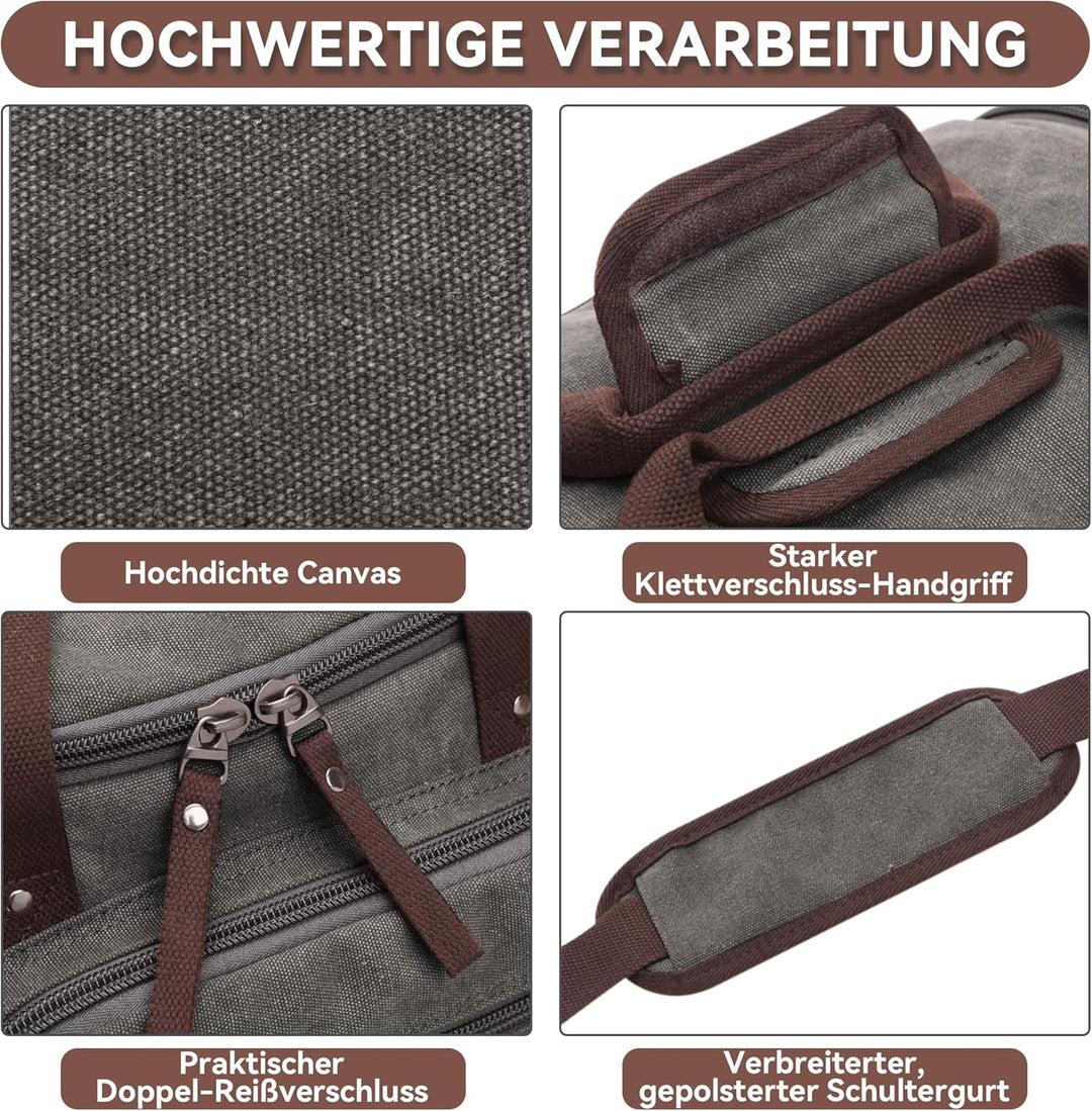 DORRISO Mode Herren Reisetasche Grosse Kapazität Erweiterbar Sporttasche 40L Elegant Handgepäck Tasc