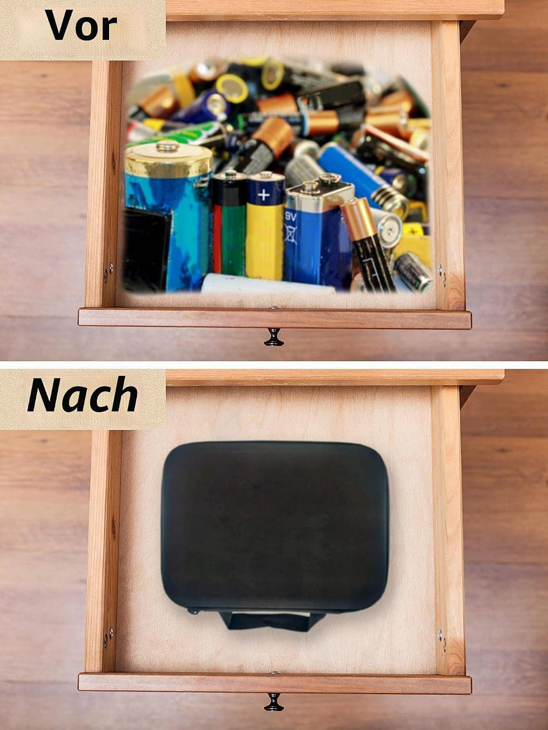 Batterie Aufbewahrungsbox, Tragetasche Batteriebox, Batteriegehäuse mit Netztasche Hält 40+ Batterie