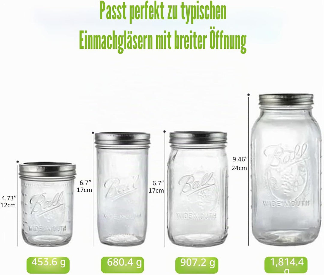 Artcome Gärgewichte aus Glas mit einfachem Griff und einzigartigem Textur-Design für grosse Einmachg