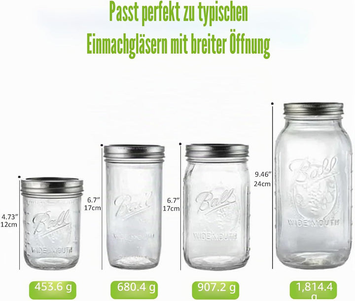 Artcome Gärgewichte aus Glas mit einfachem Griff und einzigartigem Textur-Design für grosse Einmachg