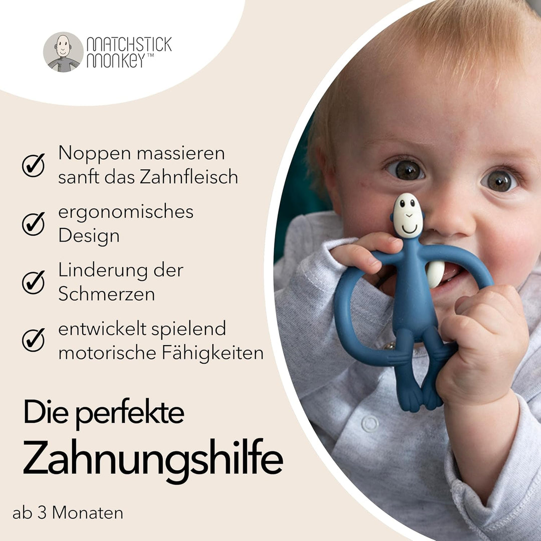 Matchstick Monkey bijtring Airforce Blue, Dunkelblau