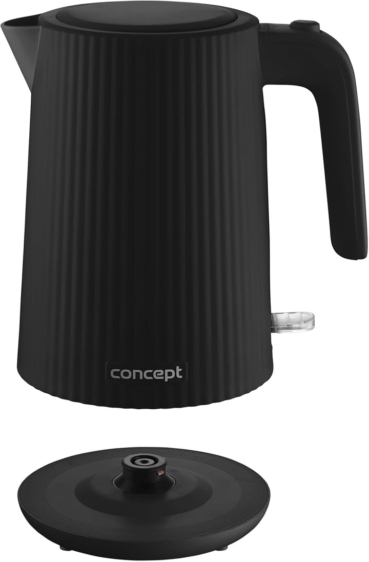 Concept RK2391 Wasserkocher 1,7 l, schwarz 1.7 Liter Schwarz, 1.7 Liter Schwarz