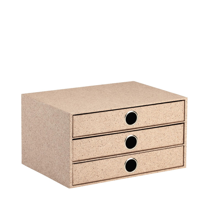 Rössler SOHO 3er Schubladenbox A4 aus Papier | Büro Organizer Schreibtisch| Schubladen Organizer Bür