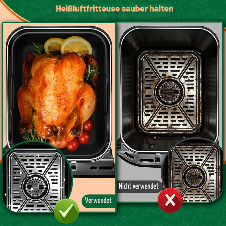 27 Artikel Heissluftfritteuse Zubehör für Ninja 9.5L Air Fryer DZ400EU, DZ400EUSTGD/AF400EU, AF400EU