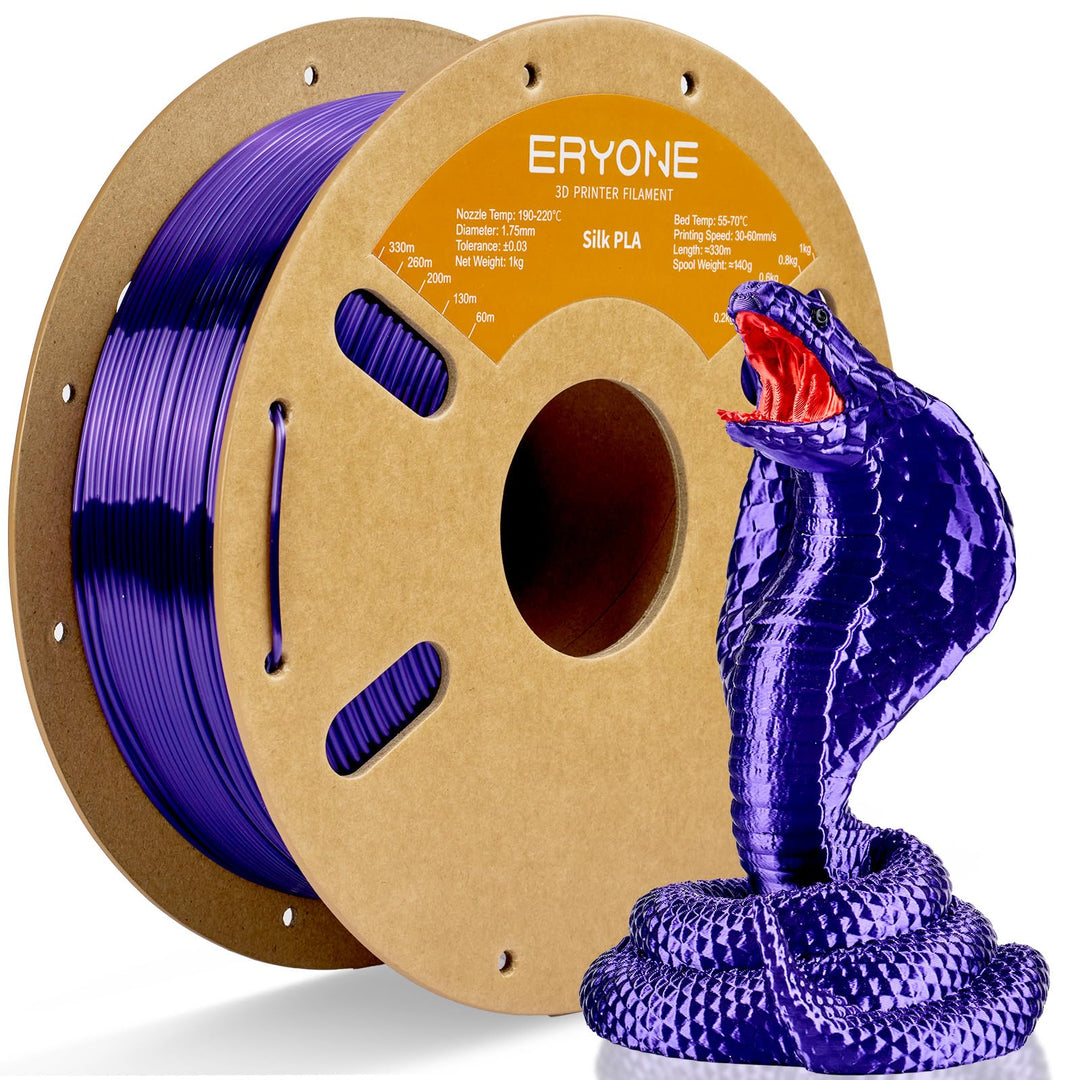 ERYONE Seiden PLA Filament 1.75mm, PLA Seiden Filament für 3D Drucker, 1.75mm +/- 0,03 mm, 1kg /Spul