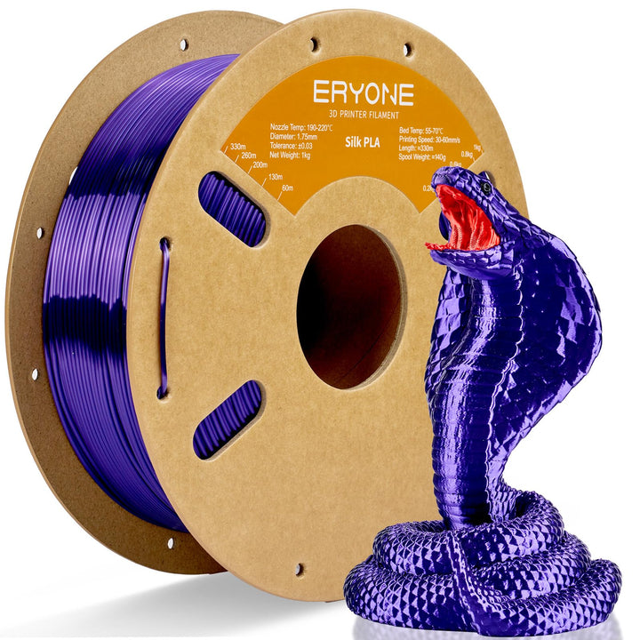 ERYONE Seiden PLA Filament 1.75mm, PLA Seiden Filament für 3D Drucker, 1.75mm +/- 0,03 mm, 1kg /Spul
