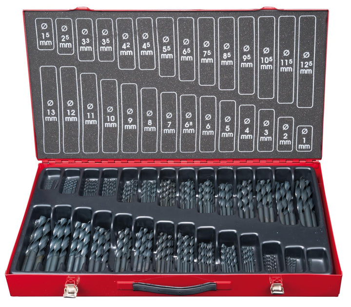 KS Tools 330.1650 HSS-R Spiralbohrer-Satz, 230-tlg., 1-13mm