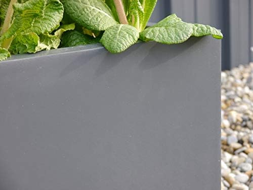 Pflanzkübel der BUNDESGARTENSCHAU L40x B40x H40cm aus Fiberglas in anthrazit, Blumenkübel, Pflanzgef