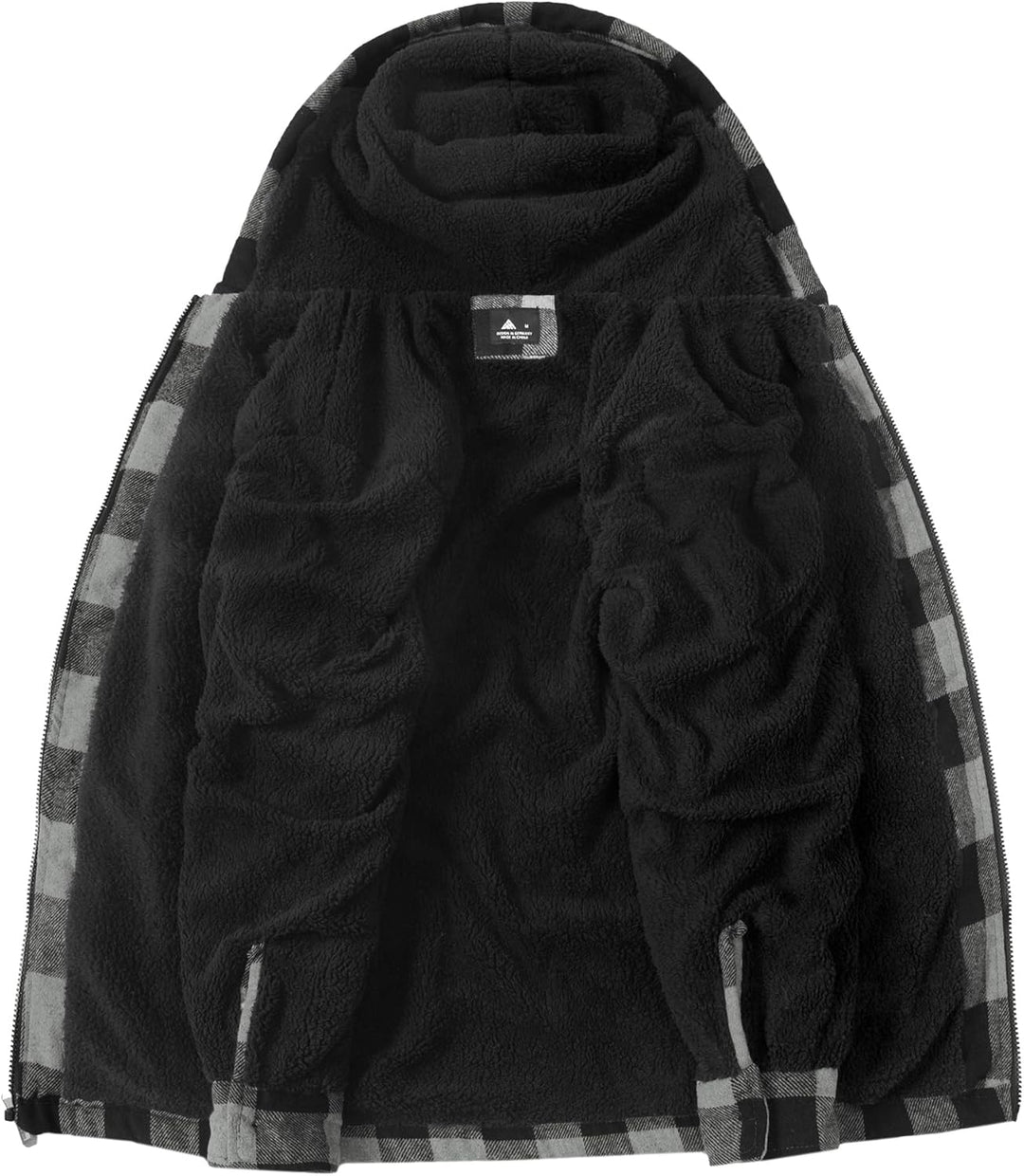 SwissWell Herren Hemdjacke Verdicken Kariertes mit Zipper Flanelljacke Plüschfutter Freizeit Gefütte