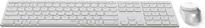 Rapoo 9850M kabelloses Tastatur-Maus Set Wireless Deskset 1600 DPI Sensor wiederaufladbarer Akku fla