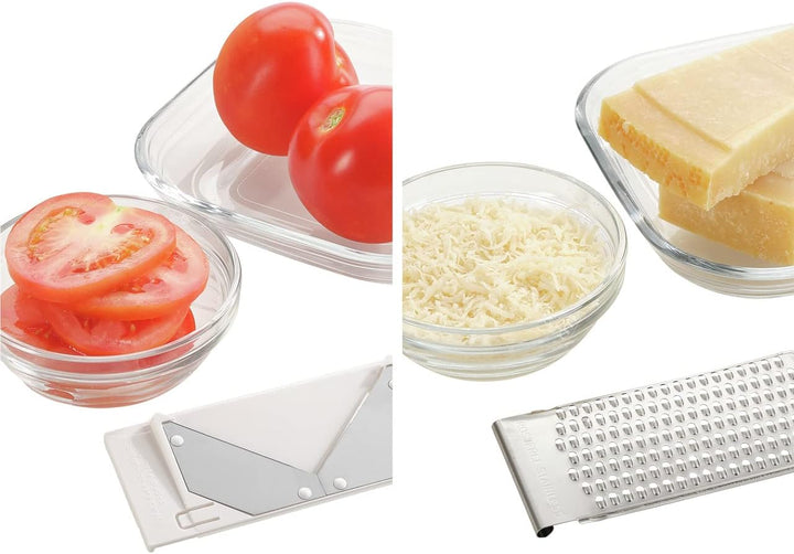 Leifheit Allzweckreibe 4+1 ComfortLine-Serie mit 5 Einsätzen für vielseitigen Gebrauch, Reibe mit ve