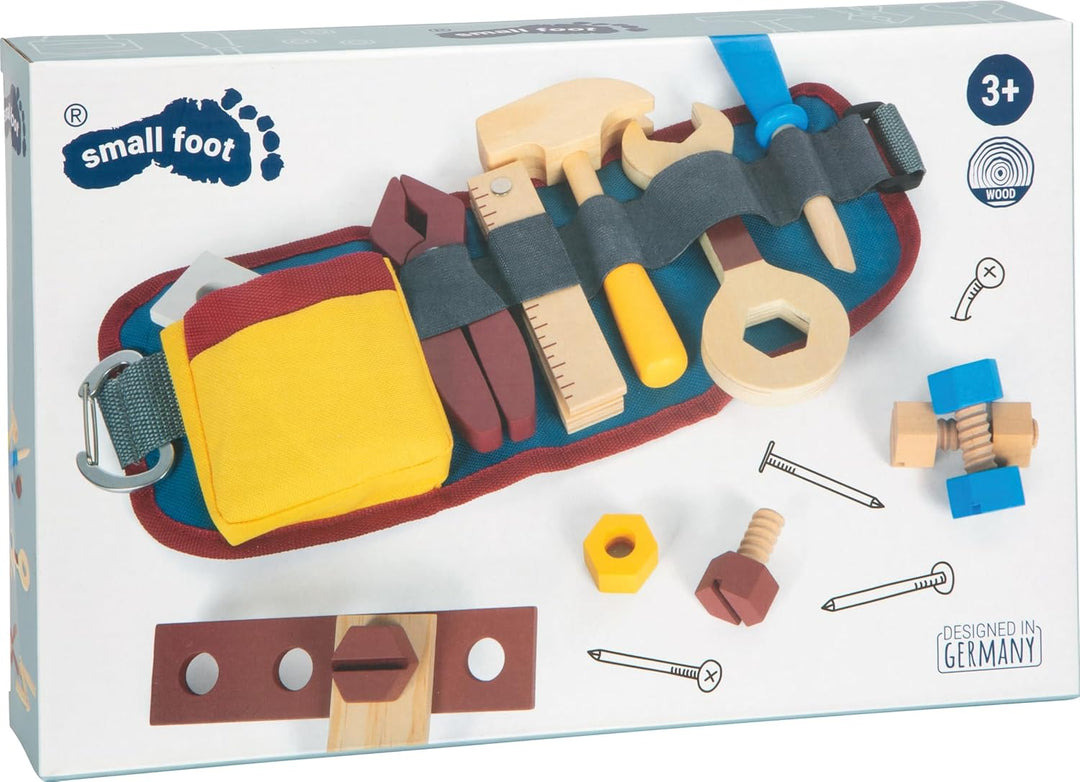 small foot Werkzeuggürtel „Workshop“, mit umfassendem Werkzeug und Zubehör aus Holz, für Kinder ab 3