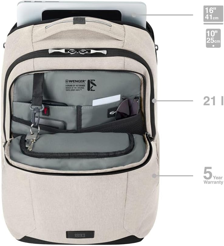WENGER MX Laptop-Rucksack, Notebook, Tablet bis 10 Zoll, Damen Herren, Business Uni Schule Reisen Be