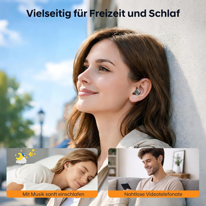LESUN Schickes Open Ear Kopfhörer 6.0 &amp; Mini-Kopfhörer 2-in-1 Set mit 36 Std Akkulaufzeit, Bassstark