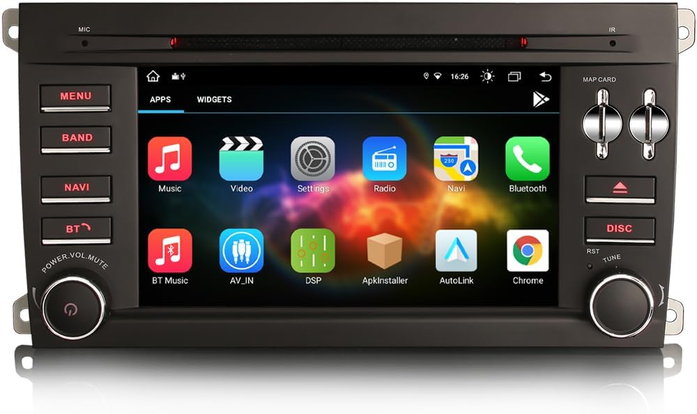 erisin 8 Core Android 12 Autoradio Navi für Porsche Cayenne Unterstützt GPS Kabellos Carplay Android
