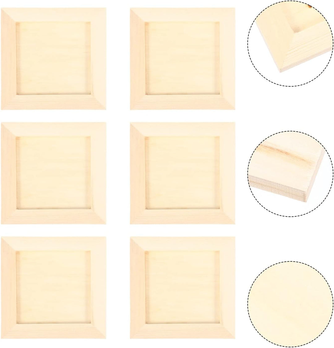 NUOBESTY Rustikale Bilderrahmen 18 STK Unlackiertes Holz Unlackiertes Holz Bilderrahmen DIY Holz Bil