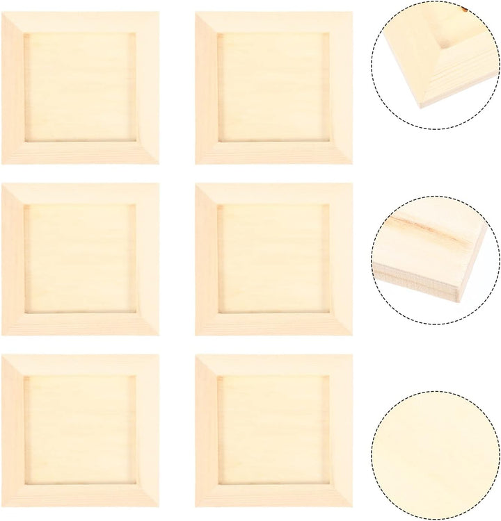NUOBESTY Rustikale Bilderrahmen 18 STK Unlackiertes Holz Unlackiertes Holz Bilderrahmen DIY Holz Bil