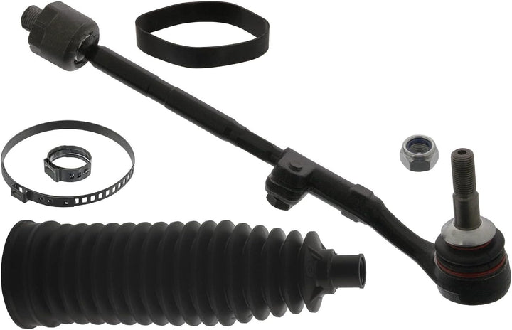 febi bilstein 43508 Spurstange mit Endstück, Manschette und Anbaumaterial , 1 Stück Vorderachse rech