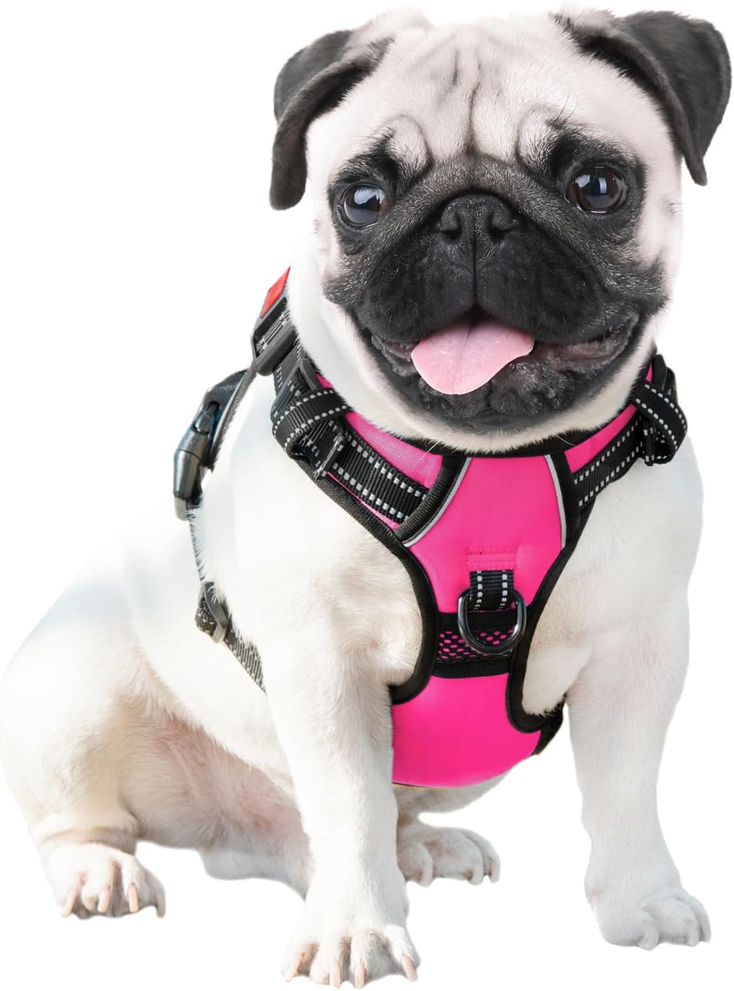 PHOEPET Hundegeschirr ohne Zug für kleine Hunde, reflektierende, verstellbare Front-Clip-Weste mit G
