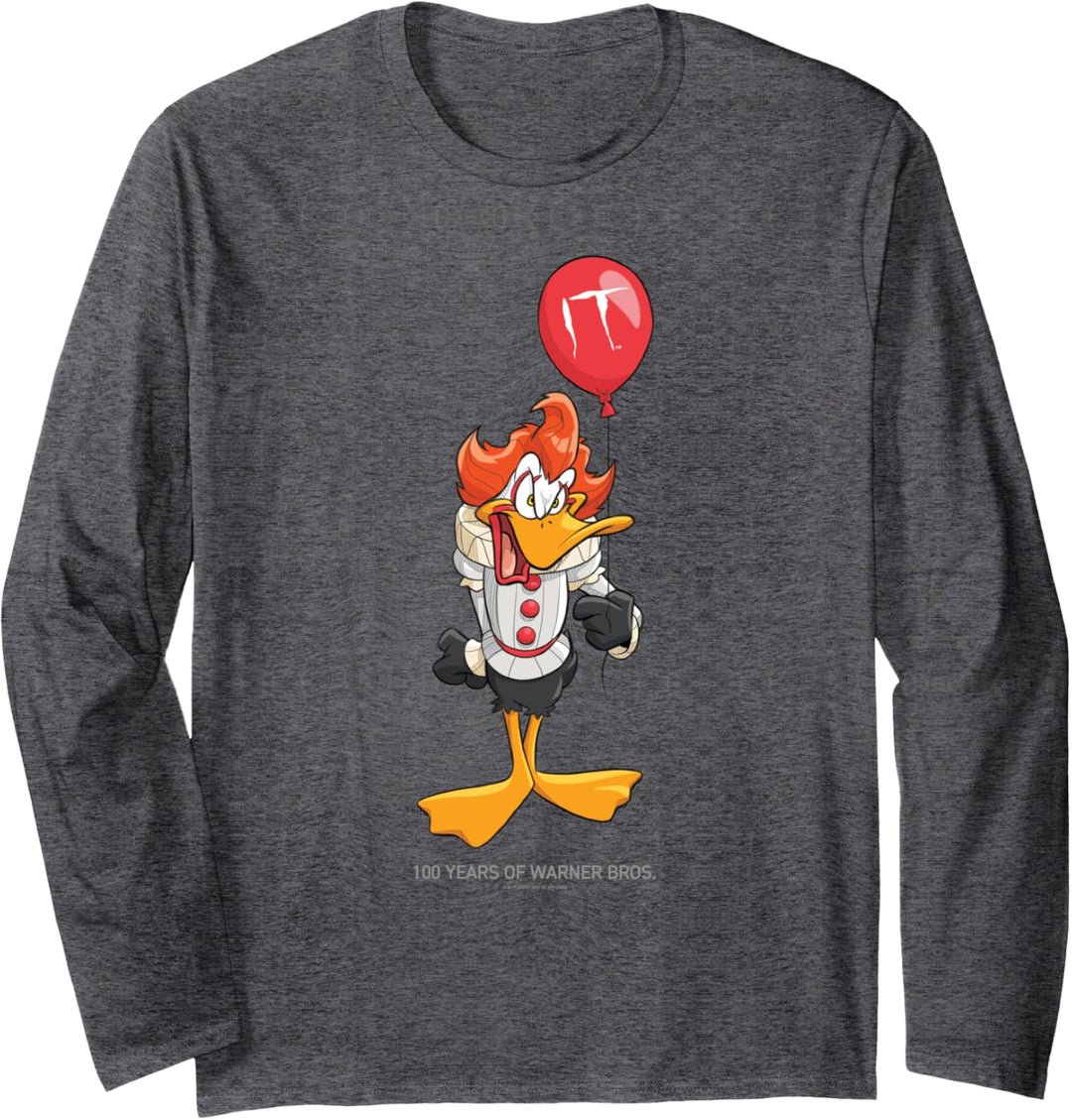 WB 100: Looney Tunes IT Mashup, Daffy Duck as Pennywise Langarmshirt
