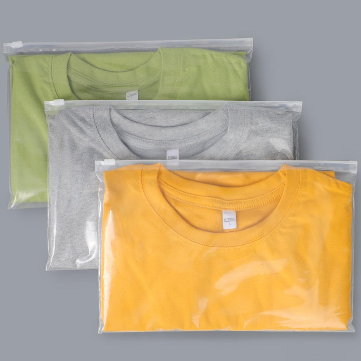 Zip Beutel für Kleidung, 50 Stück 30.5 * 20.5cm Plastiktasche mit Reissverschluss, Wasserdichter Pol