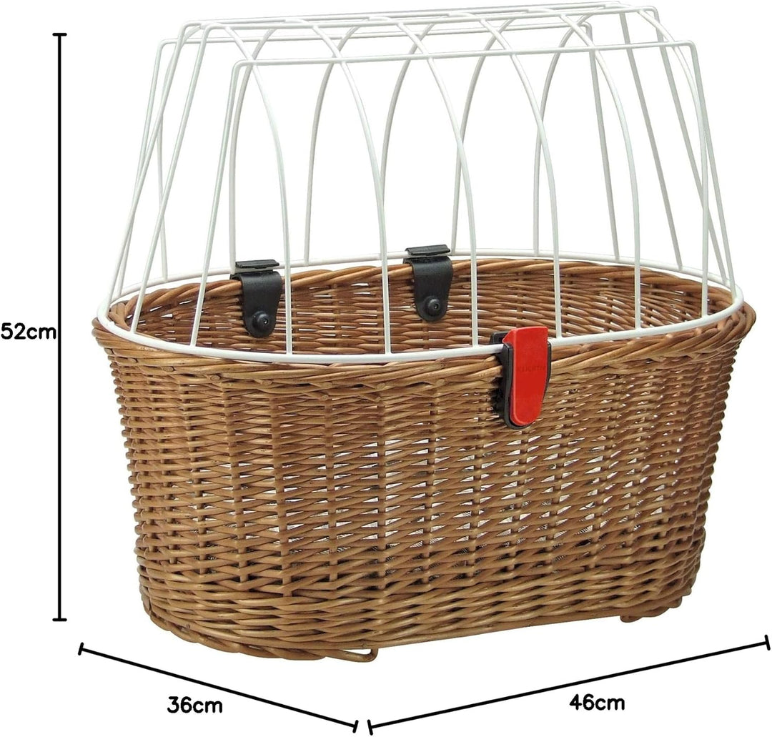 Rixen und Kaul KlickFix Doggy Basket Plus - KorbKlip - Fahrradkorb für Hunde Braun, Braun