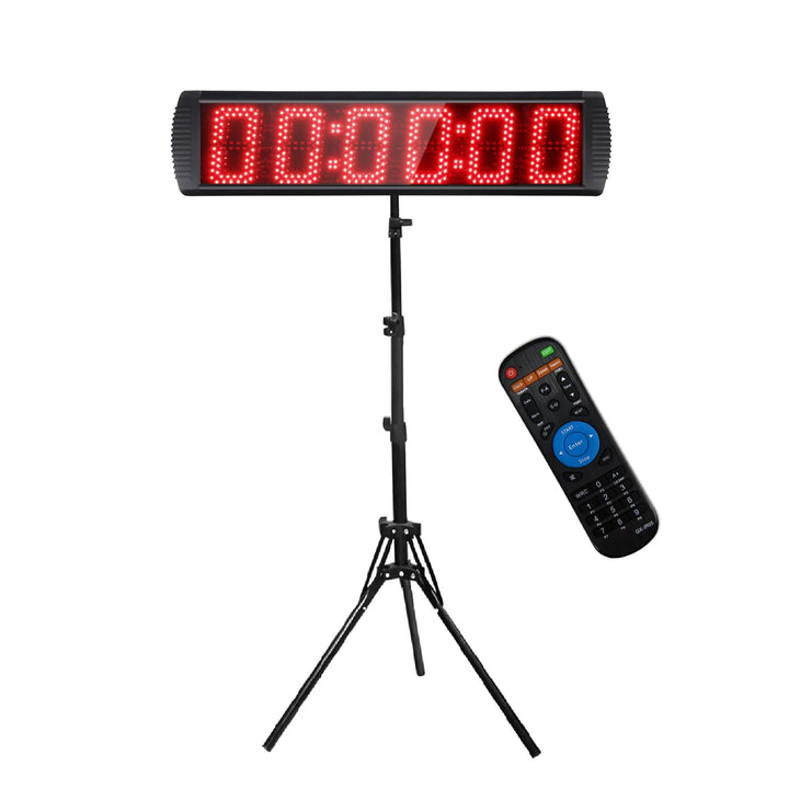 GANXIN LED-Stoppuhr für Wettbewerbe, 6 Ziffern, 13 cm grosse Ziffern, mit Stativ, Herunter-/Hochzähl