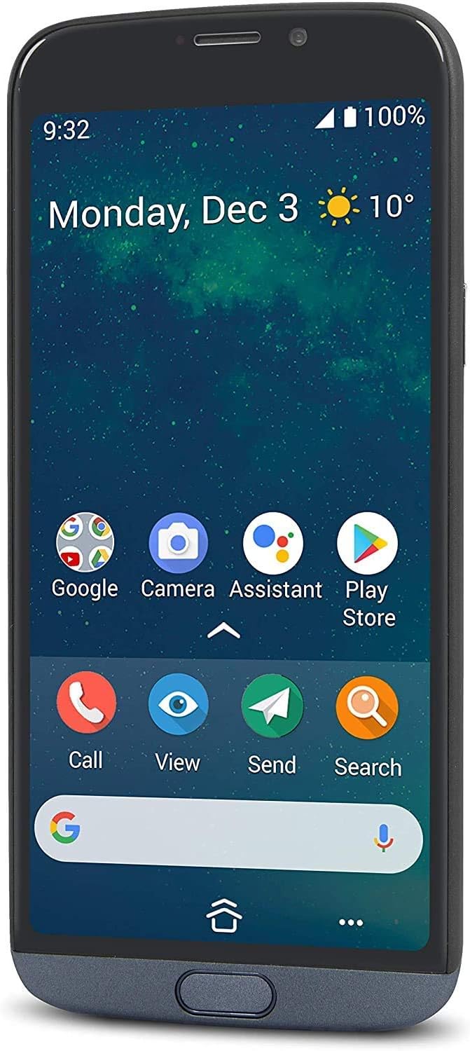 Doro 8050 Smartphone für Senioren mit 5,4-Zoll-Display und GPS-Ortung (Stahl) (13 MP, entsperrt)