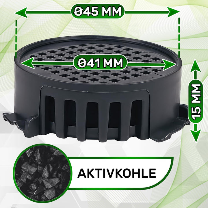 2 Stück Aktivkohlefilter Kühlschrank Ø 45 mm mit dem Originalcode 5806820 für Miele 9096342 9881116