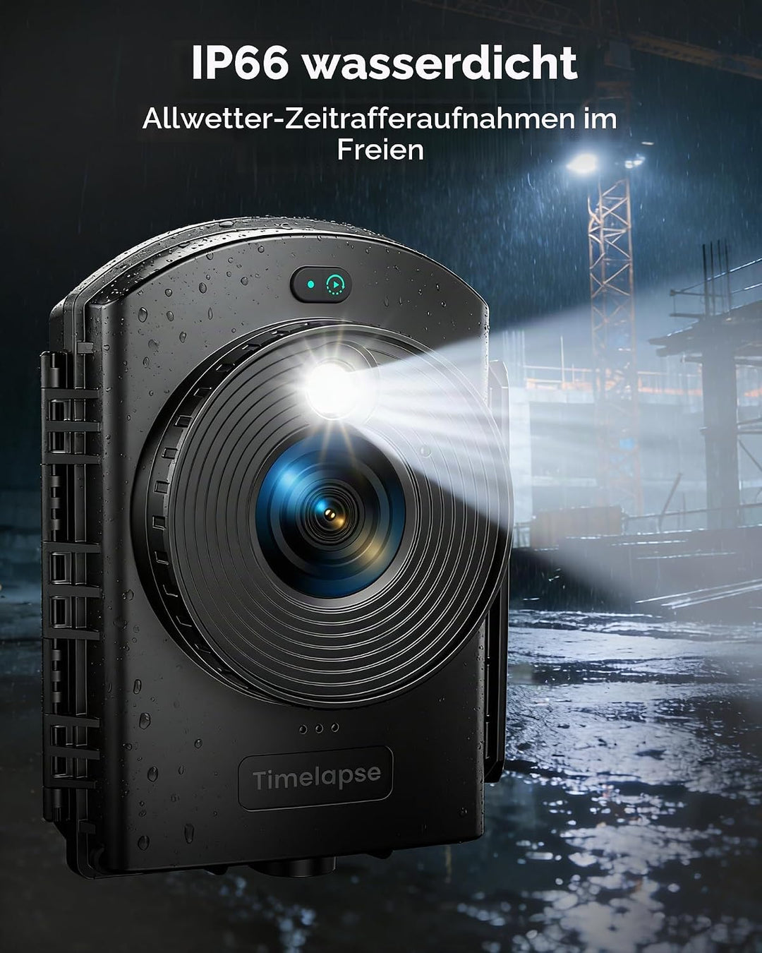 Zeitraffer Kamera für Aussenbauprojekte, 180 Tage Aufnahmezeit, Timelapse Kamera mit IR-Positionieru