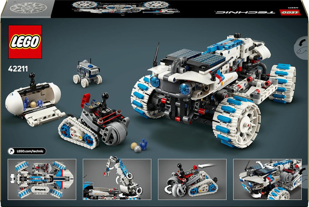 LEGO Technic Lunar Outpost Mondrover-Raumfahrzeug - Interaktives Spielzeug - Kran und Sonnenkollekto