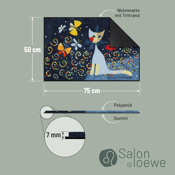 Salonloewe Fussmatte Danza Della FARFALLE 50x75 - (SLD1422-050X075)