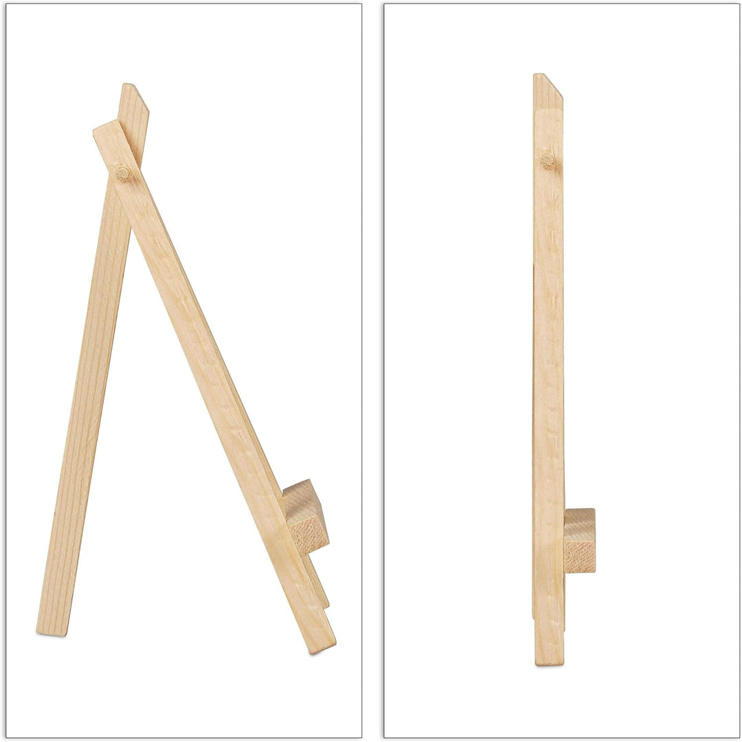 Relaxdays 100 x Staffelei klein, Tischdekoration für zu Hause, Hochzeiten, Feierlichkeiten, Holzstaf