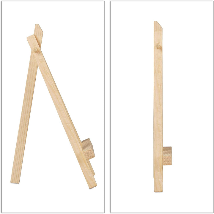 Relaxdays 100 x Staffelei klein, Tischdekoration für zu Hause, Hochzeiten, Feierlichkeiten, Holzstaf