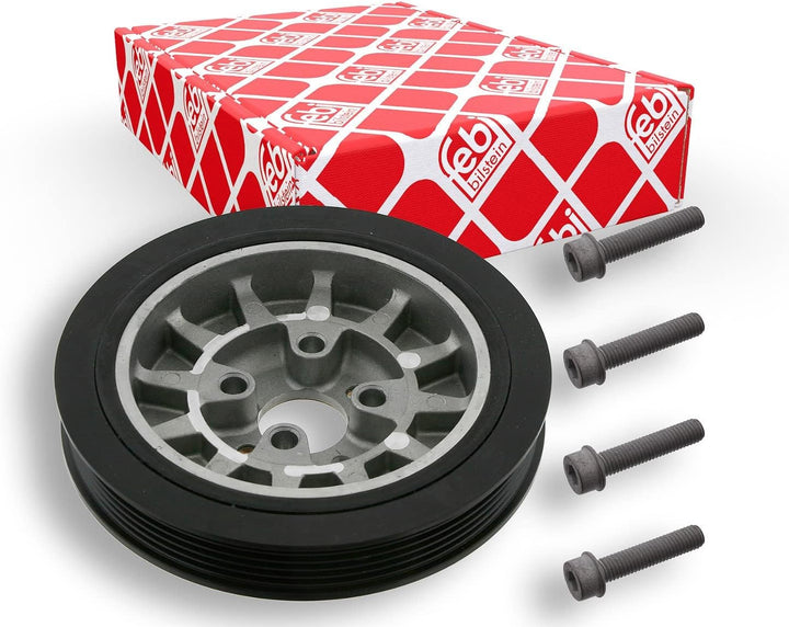 febi bilstein 36344 Riemenscheibe (entkoppelt) für Kurbelwelle, mit Schrauben , 1 Stück