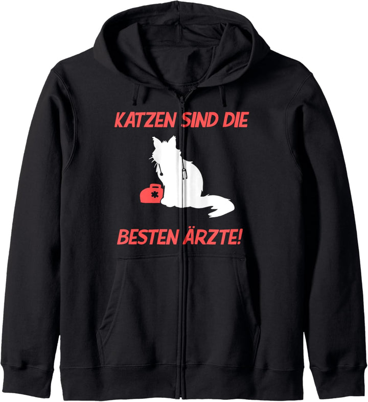 Katzen niedliche Katze Arzt Ärzte Haustier Kätzchen Geschenk Kapuzenjacke