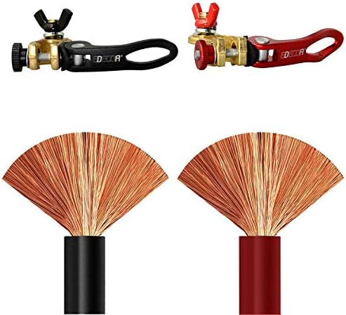 EDECOA Batteriekabel 25mm2 1.5m Stellen Sie 2 Positive und Negative Kabel EIN - 100% OFC Kupfer Batt