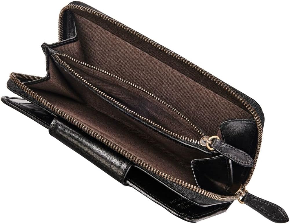 Maxwell Scott - Personalisierte Luxuriöse Damen Leder Geldbörse mit Reissverschluss - Handgefertigt