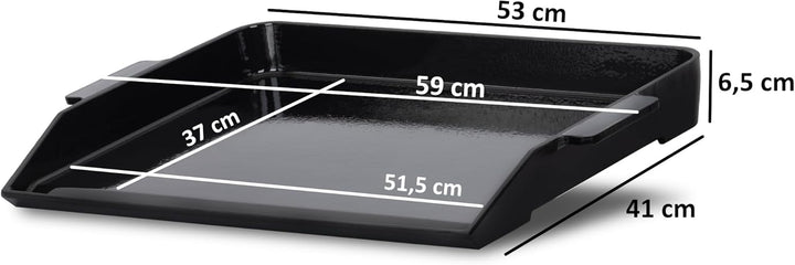 BBQ-Toro Gusseisen Grillplatte emailliert | 59 x 41 cm | BBQ Plancha, Grillplancha | Rechteckig, Uni