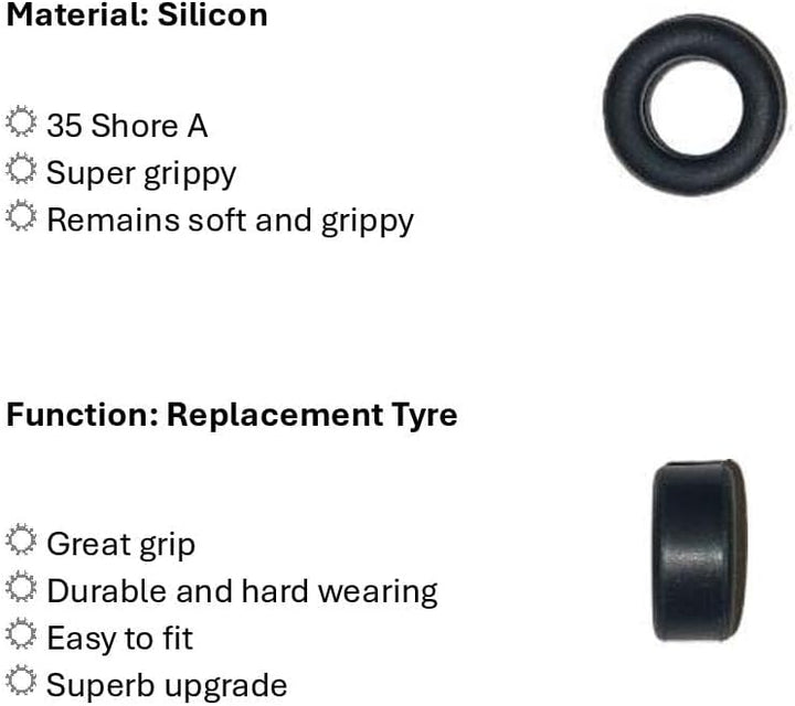 SSC Slot Cars Super Grip Ersatz Auto J Reifen/Reifen Set Zubehör, Indy Modern F1 Front/Rear Slicks K
