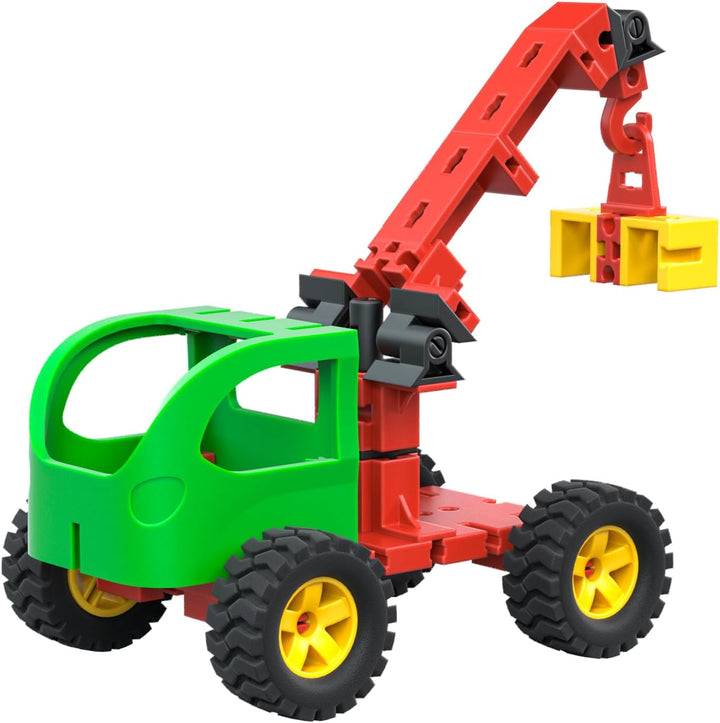 fischertechnik 564065 JUNIOR Constructor – Bausatz für Kinder ab 5 Jahren, Spielzeug mit Bagger, Hub