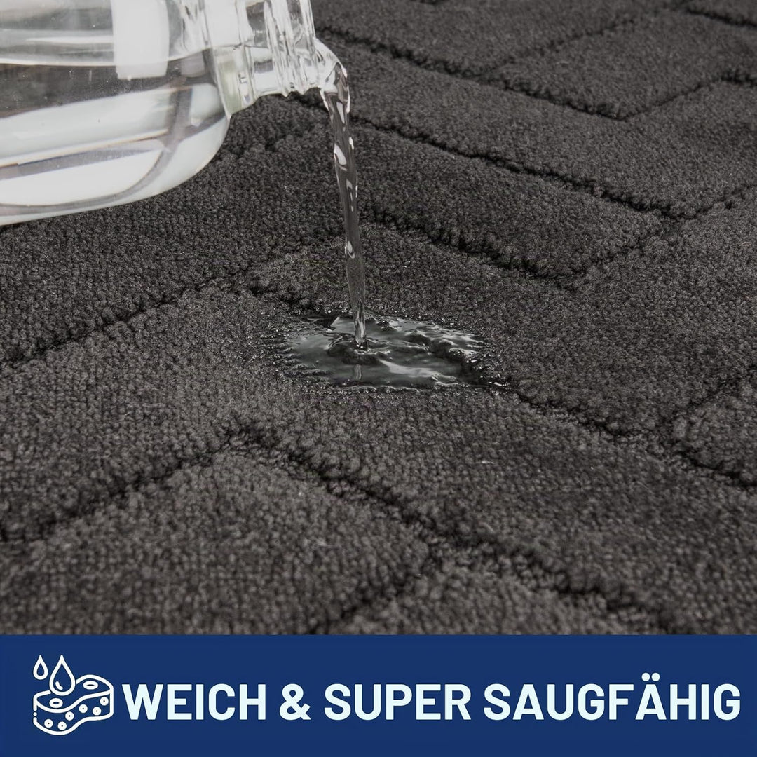 FCSDETAIL Schmutzfangmatte Innen 50 x 80 cm, rutschfeste Fussmatte, waschbar Sauberlaufmatte, absorb