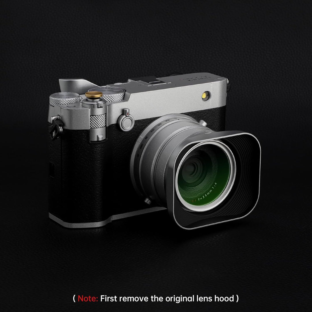 Haoge Gegenlichtblende aus Metall, quadratisch, für Fujifilm GFX100RF Kamerazubehör, Bajonettschirme