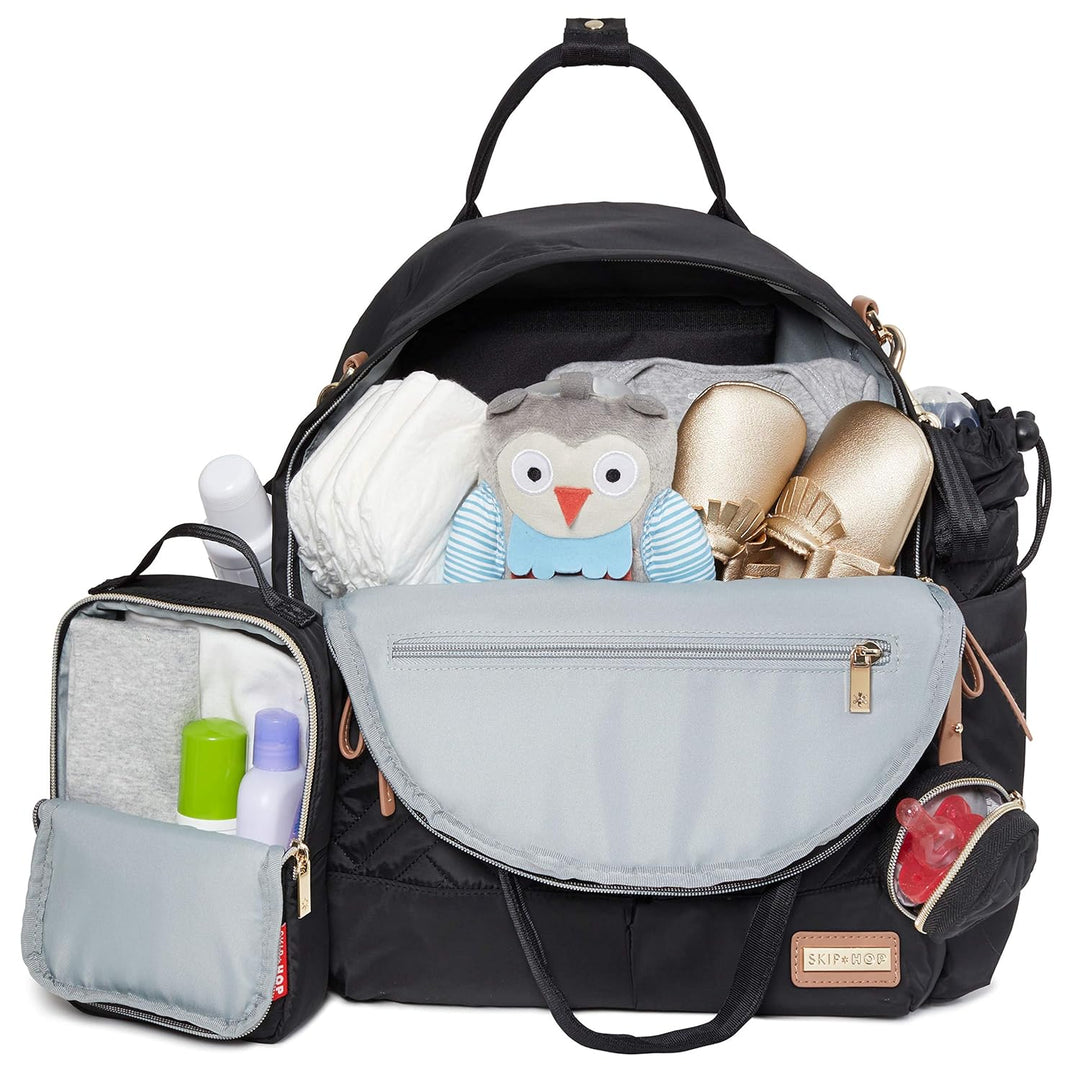 Skip Hop 200675, Multifunktions-Baby-Reisetasche mit Wickelunterlage, Kinderwagenriemen, Flaschentas