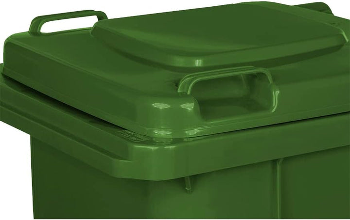 JESTIC Mülltonne Abfalltonne Reststofftonne 120L laufruhige Vollgummi-Räder NEU (grün)